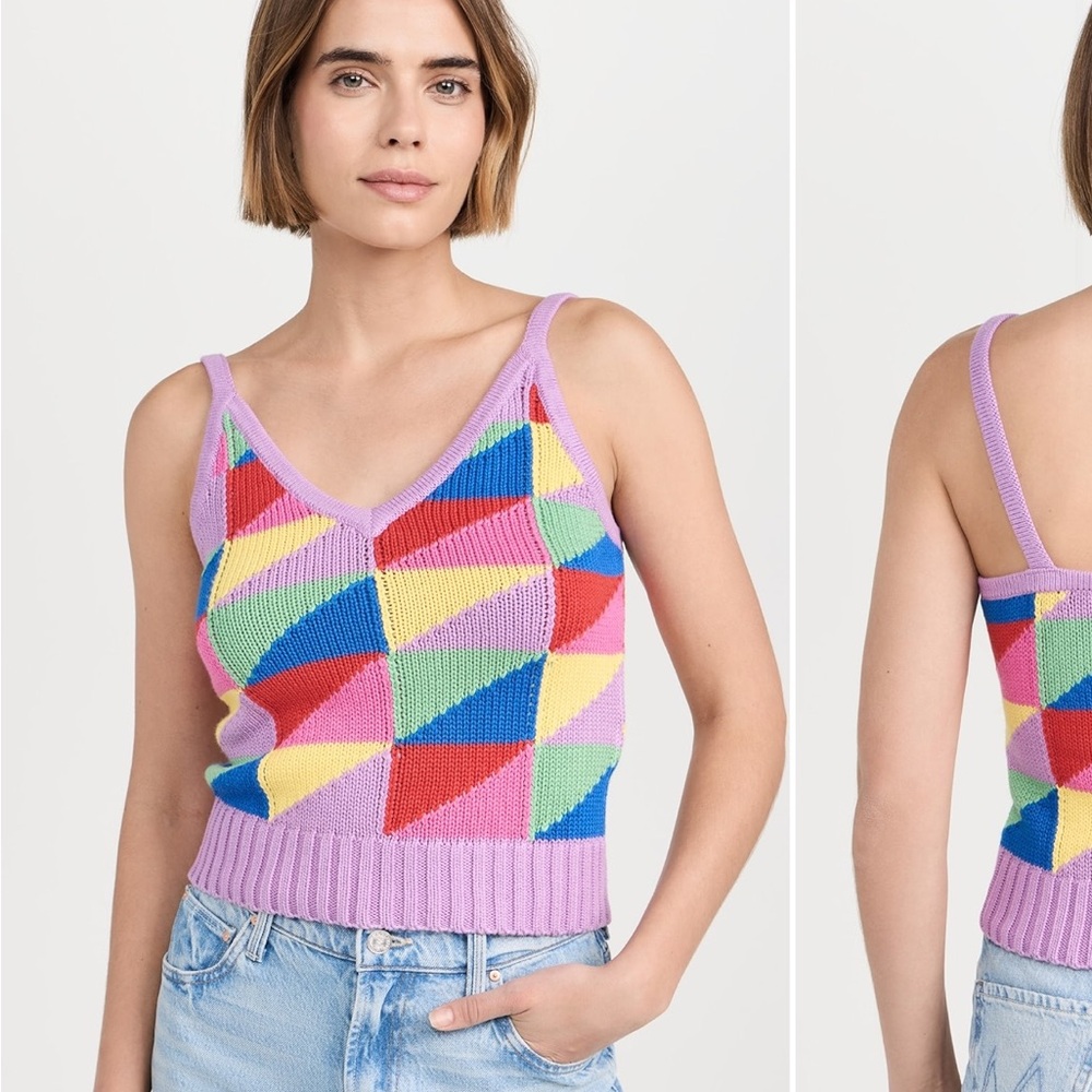 MOTHER Colorful Geometric Tank Top